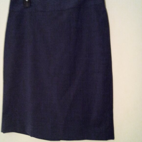 Banana Republic Skirt Women 8 Stretch Classic Career Back Zip Blue - Picture 2 of 14